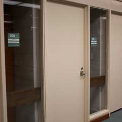 Doors and windows of faculty study rooms