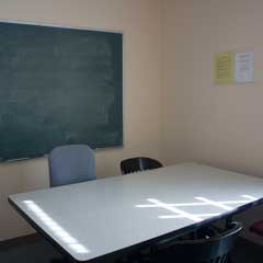 Table and whiteboard in a Study Room