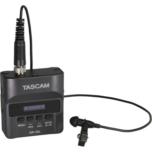 Tascam DR-10L Audio Recorder with Lavalier Mic