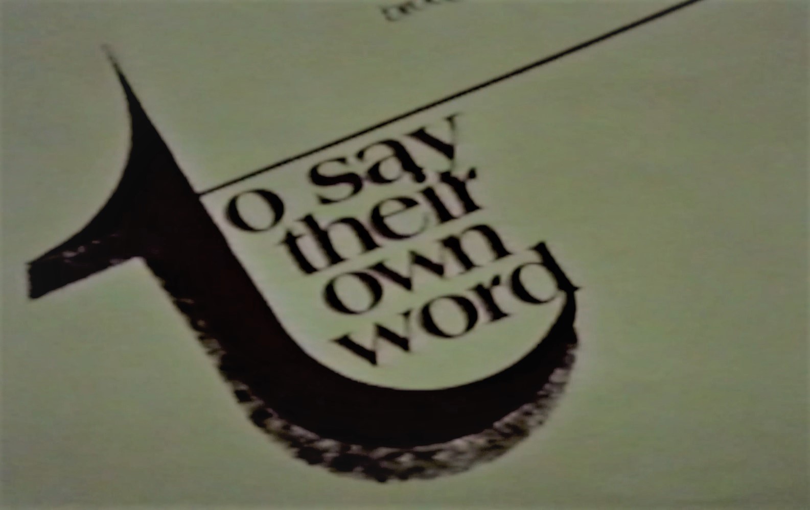 To say their own word cover