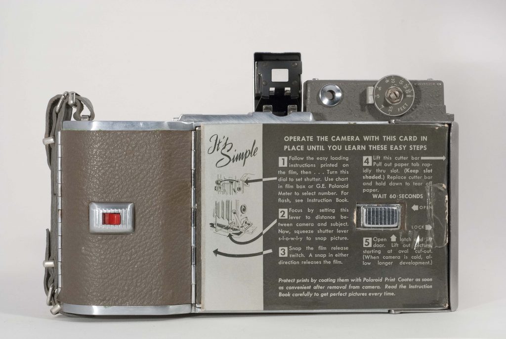 Polaroid 700, 1955-1957. Horizontal, back view.