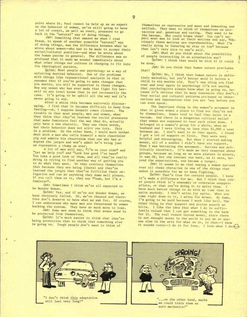 Small comic in Issue 16 of Janus, 1979.