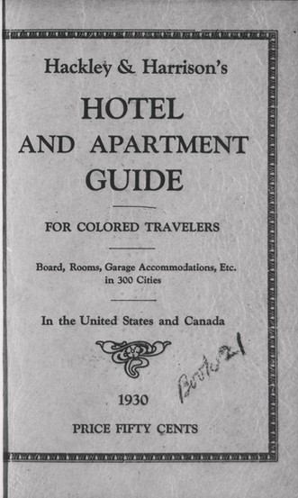 Hackley and Harrison's Hotel and Apartment Guide 1930 edition front cover