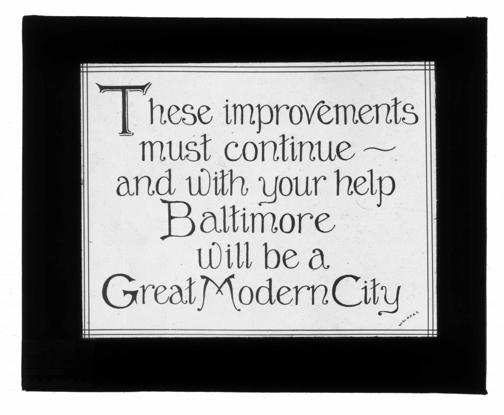 Campaign advertisement for James Preston that reads, These improvements must continue and with your help Baltimore will be a Great Modern City.