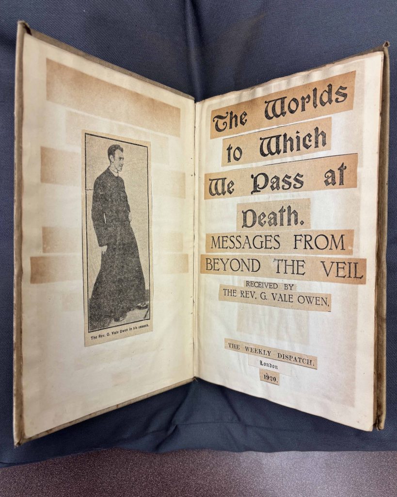 Frontispiece and title page for The Worlds to Which We Pass at Death
