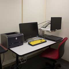 Workstation in an Assistive Technology Room